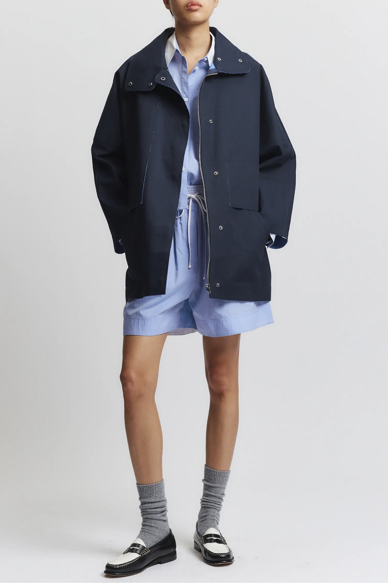Noah Dolman Sail Jacket, Navy