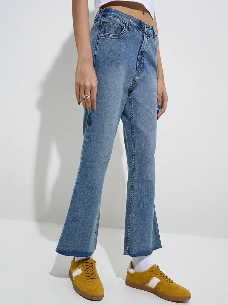 Nuon Blue Wide Leg - Fit Mid - Rise Jeans