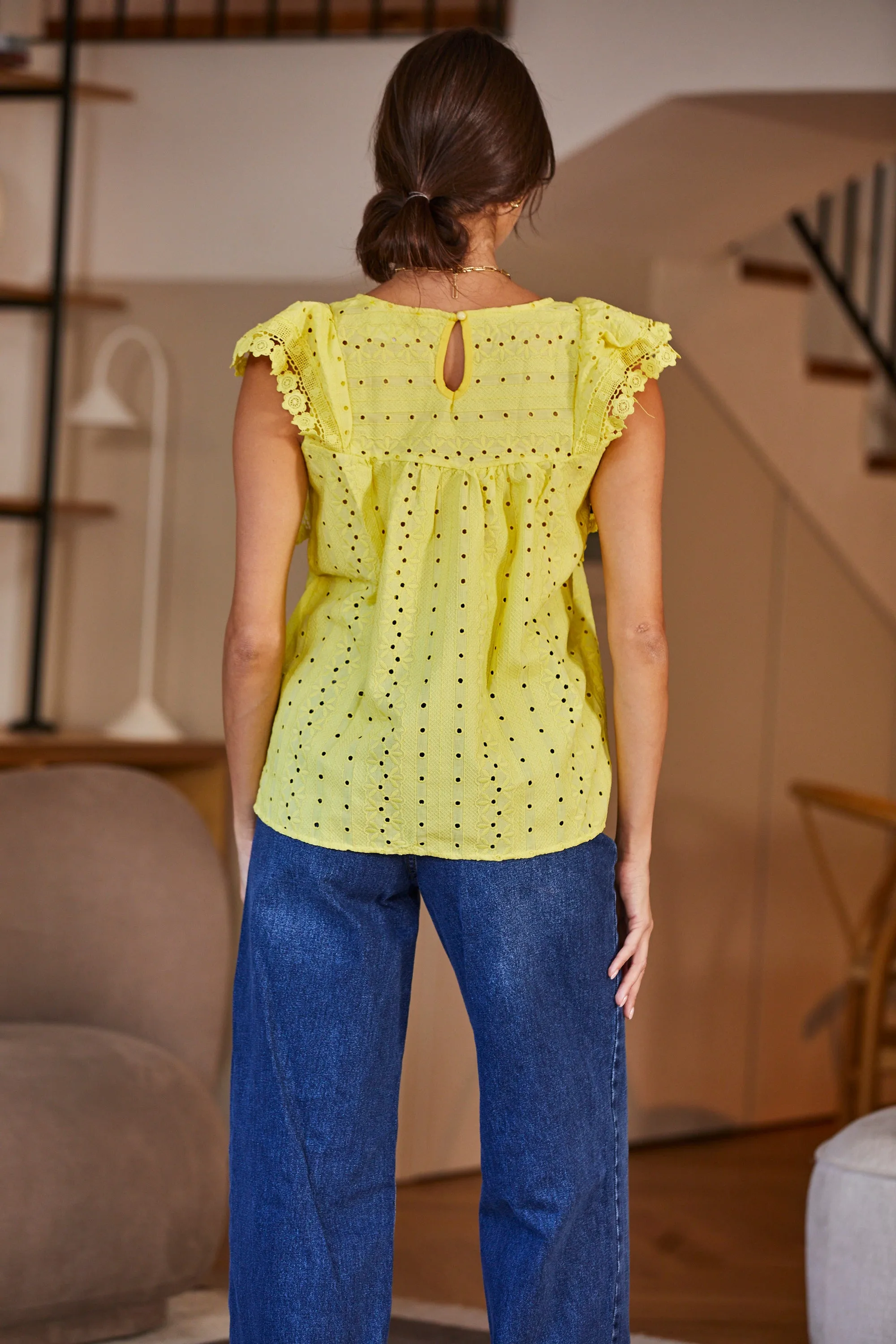 Olivia Cotton Lace Top