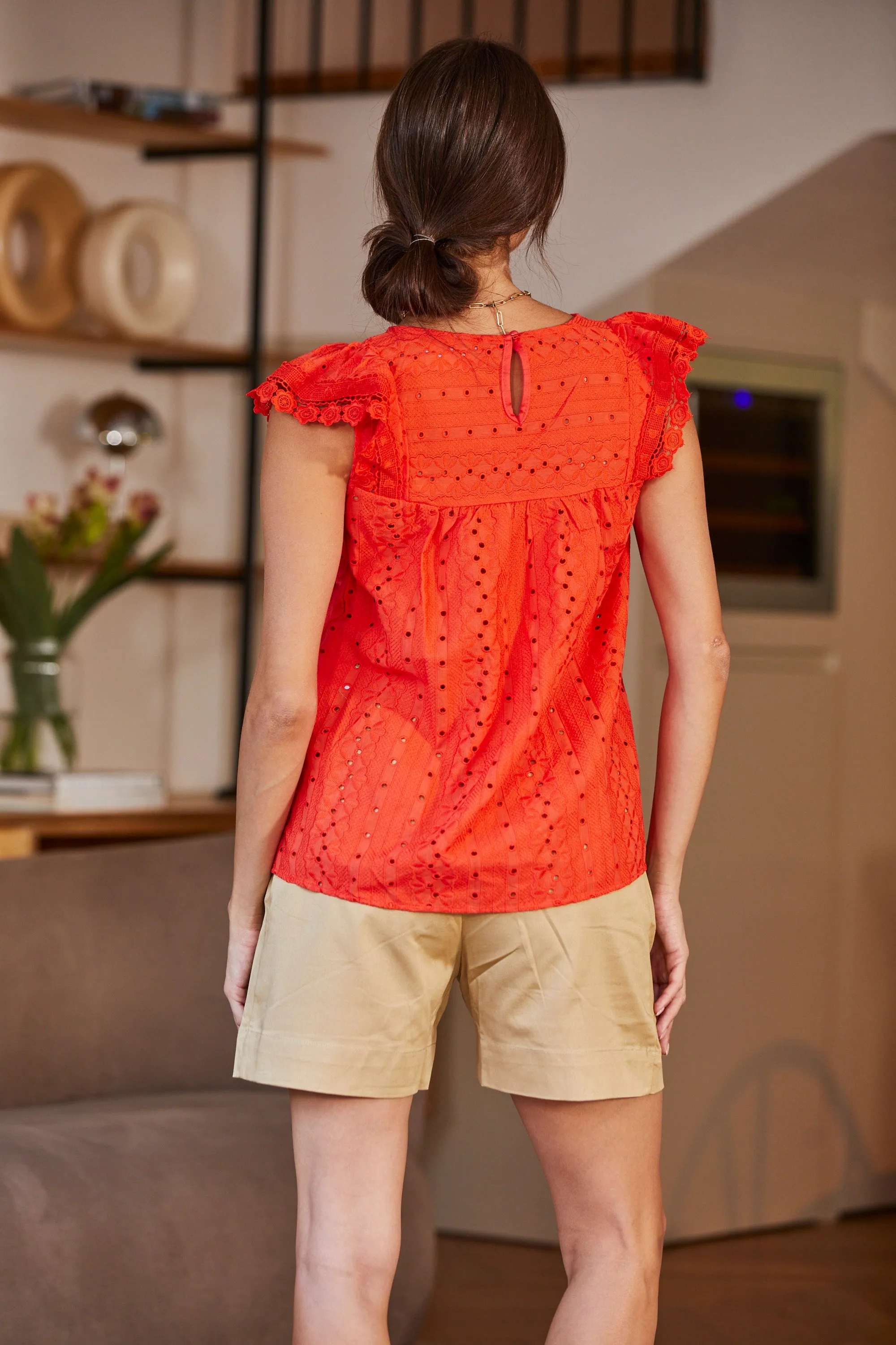 Olivia Cotton Lace Top