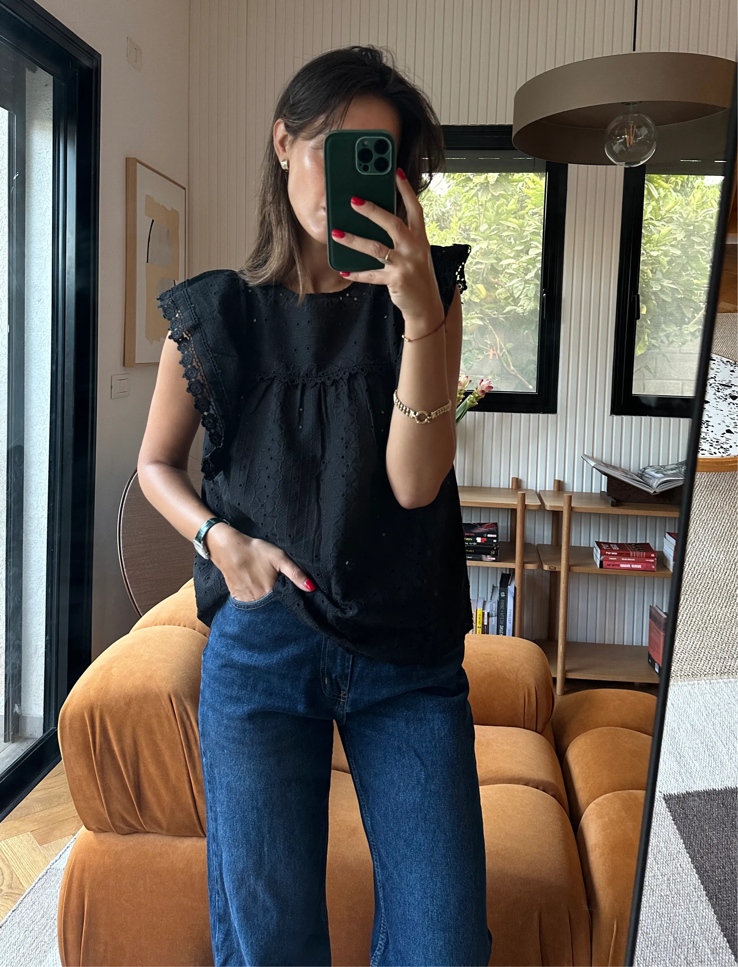Olivia Cotton Lace Top