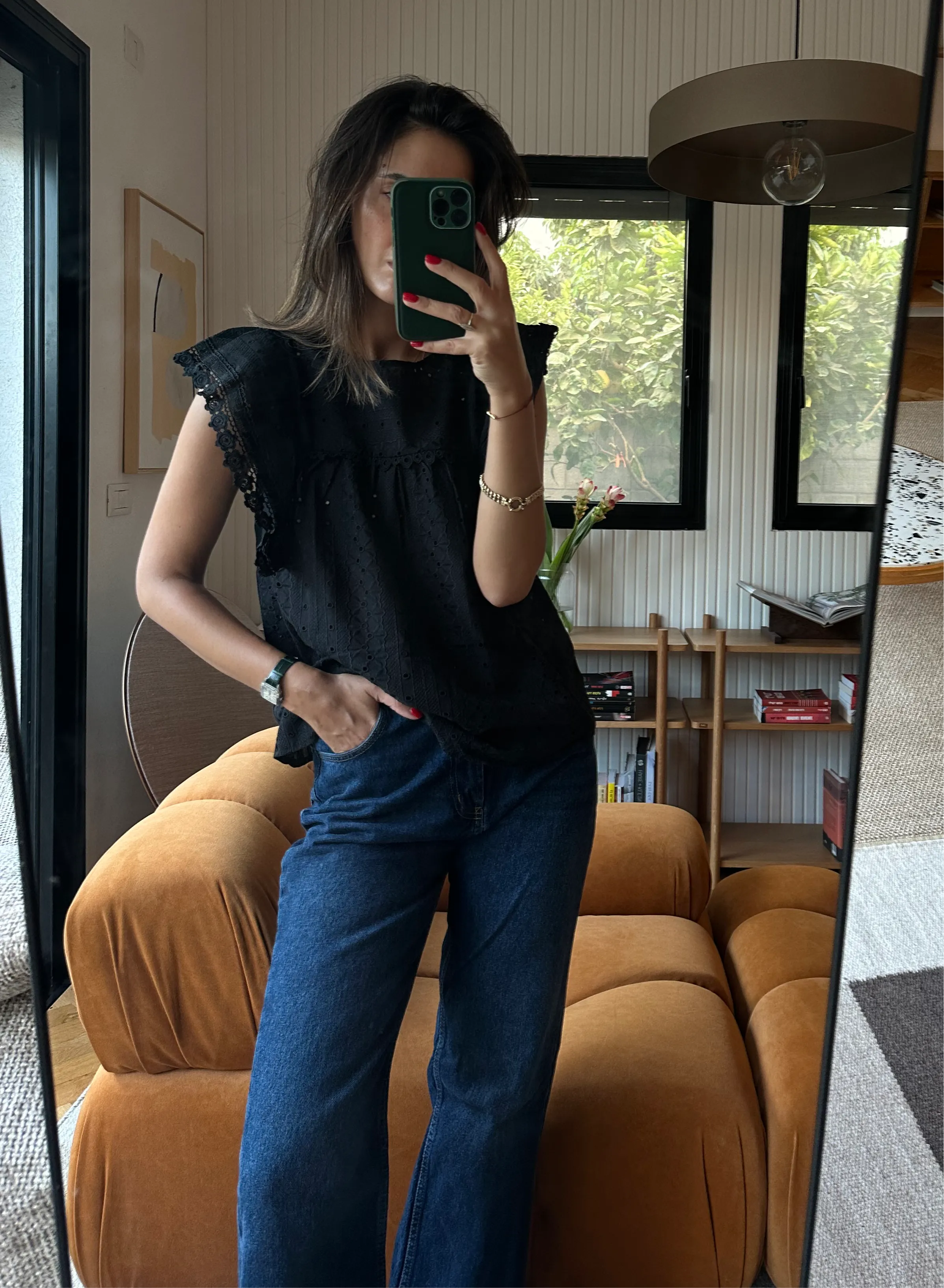 Olivia Cotton Lace Top