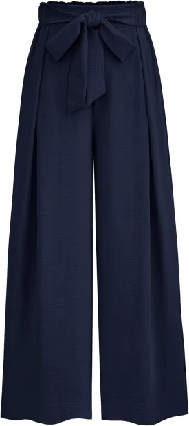 PRETTYGARDEN Women's Wide Leg Work Pants Business Casual High Waisted Loose Palazzo Trouser Summer Clothes