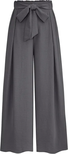 PRETTYGARDEN Women's Wide Leg Work Pants Business Casual High Waisted Loose Palazzo Trouser Summer Clothes