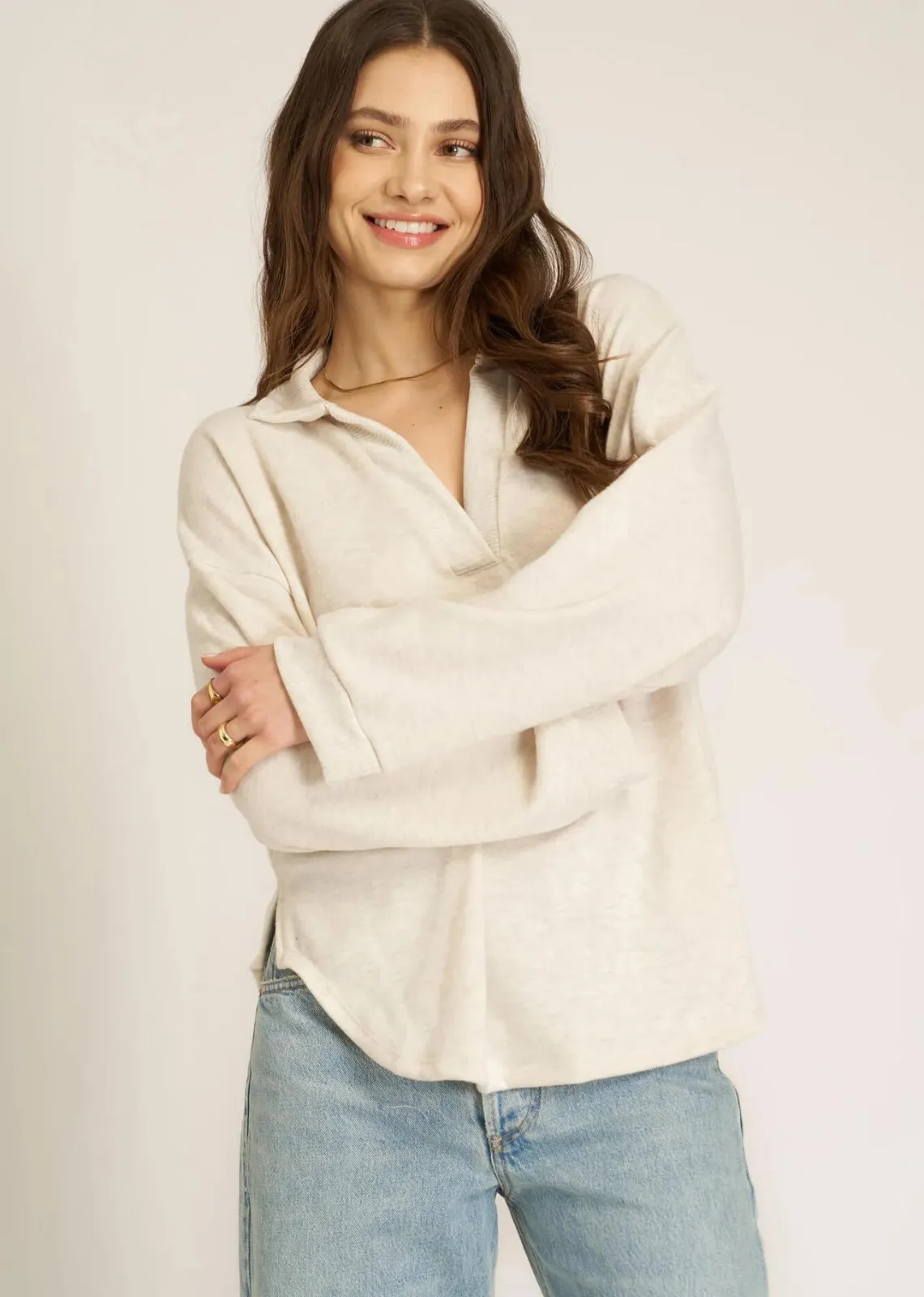 Project Social T Chiara Cozy Collard Pullover