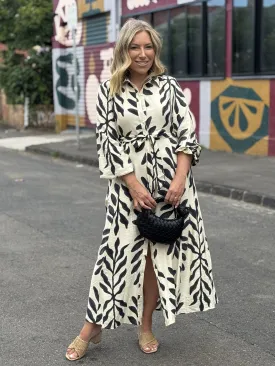 QUINN TRIBAL SHIRT DRESS