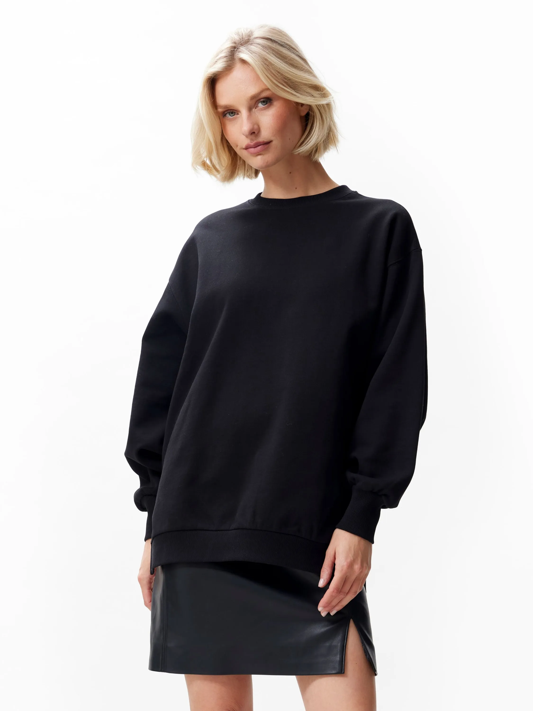relaxed sweater | Black