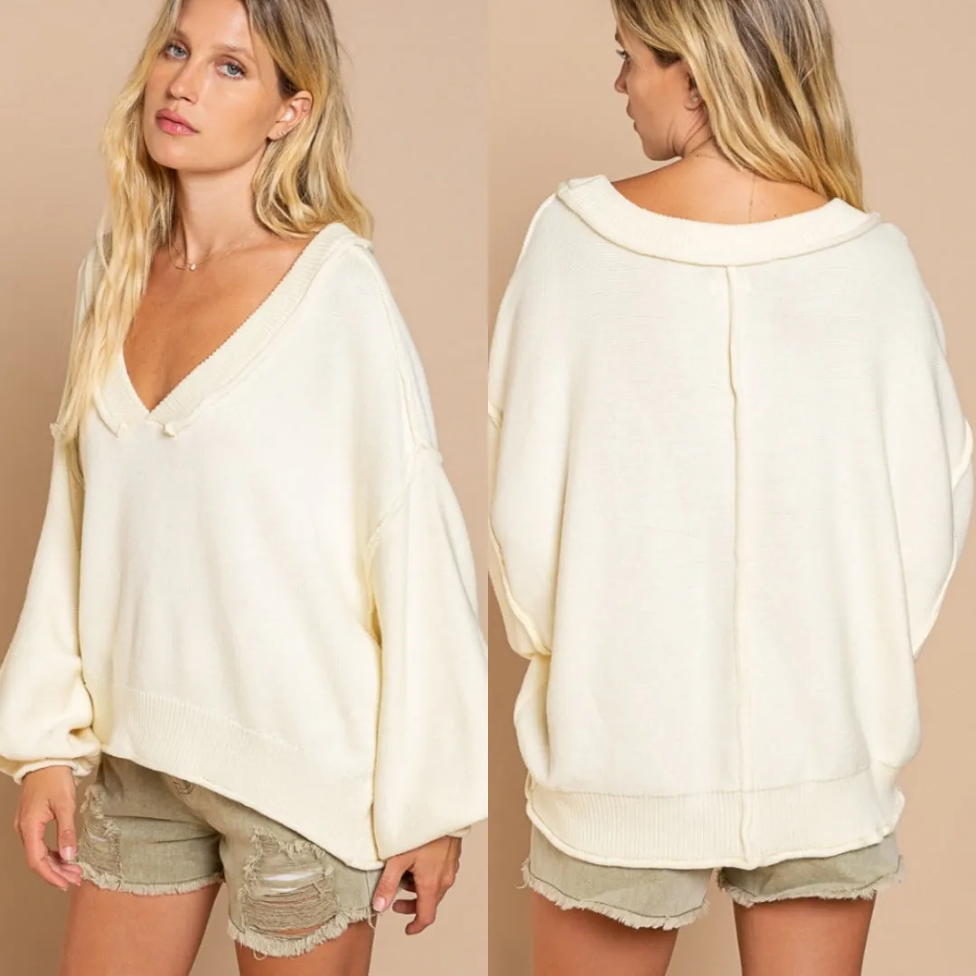 Rolled Hem Sweater