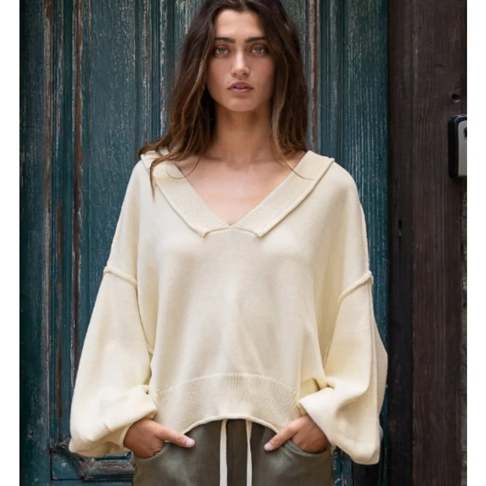 Rolled Hem Sweater