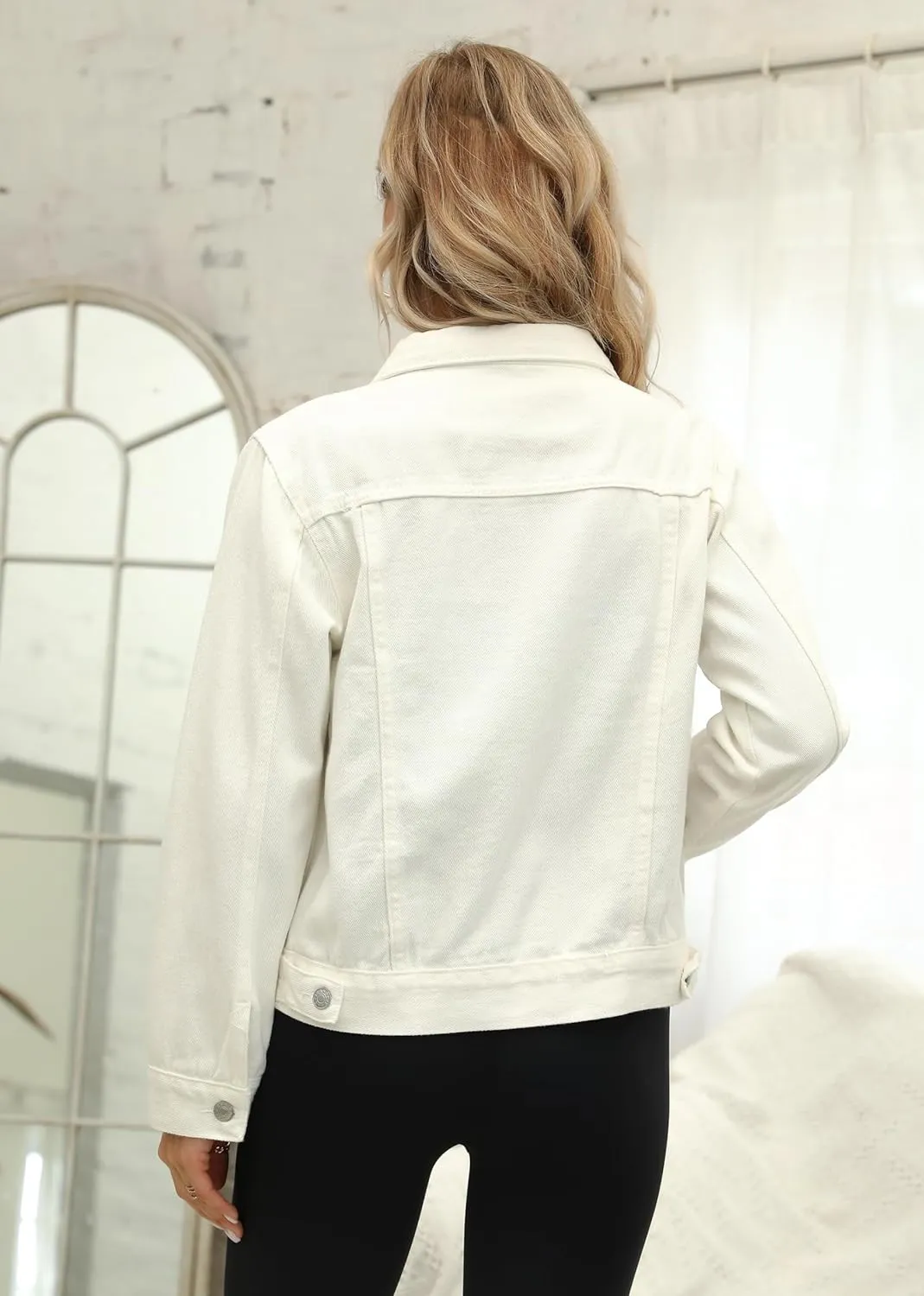SANGTREE Women's Button Down Denim Jacket