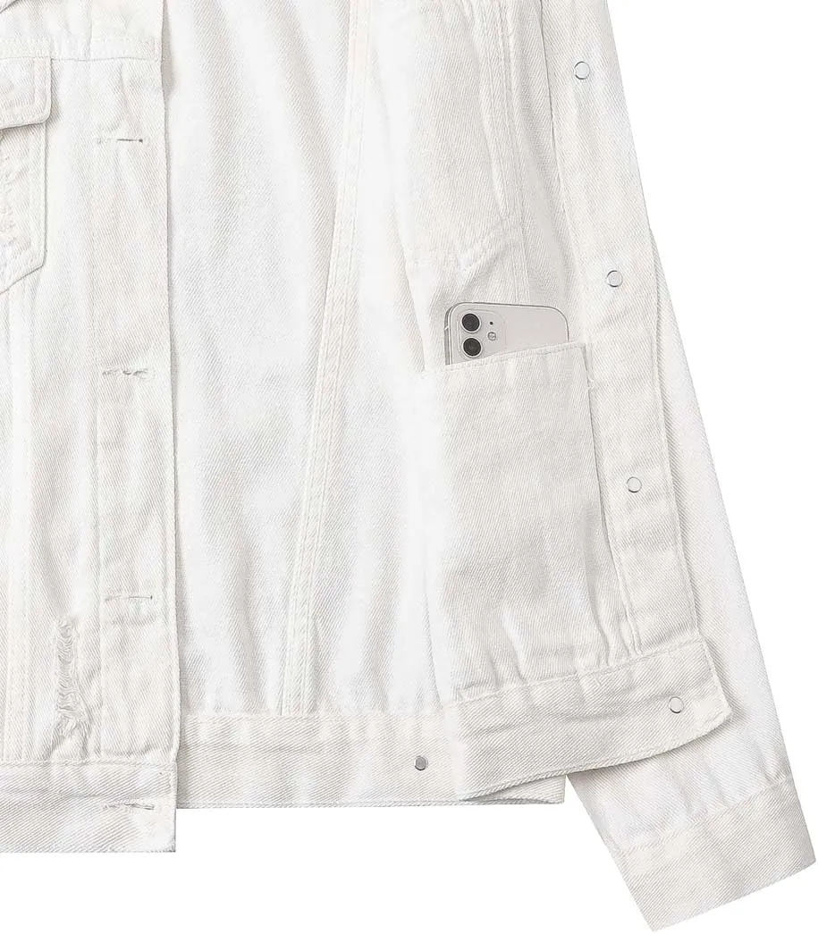 SANGTREE Women's Button Down Denim Jacket
