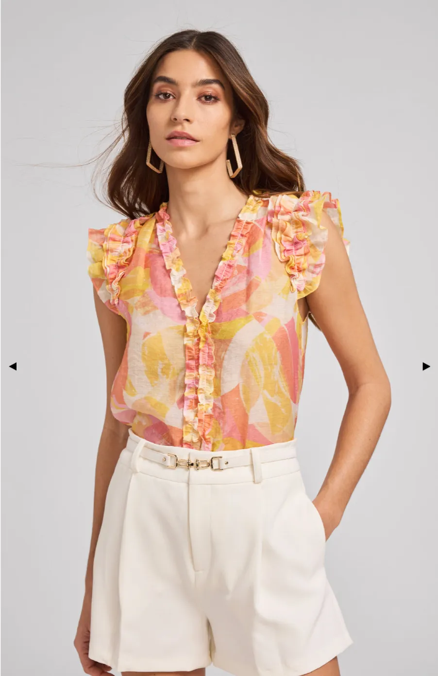 SIA Abstract Voile Blouse
