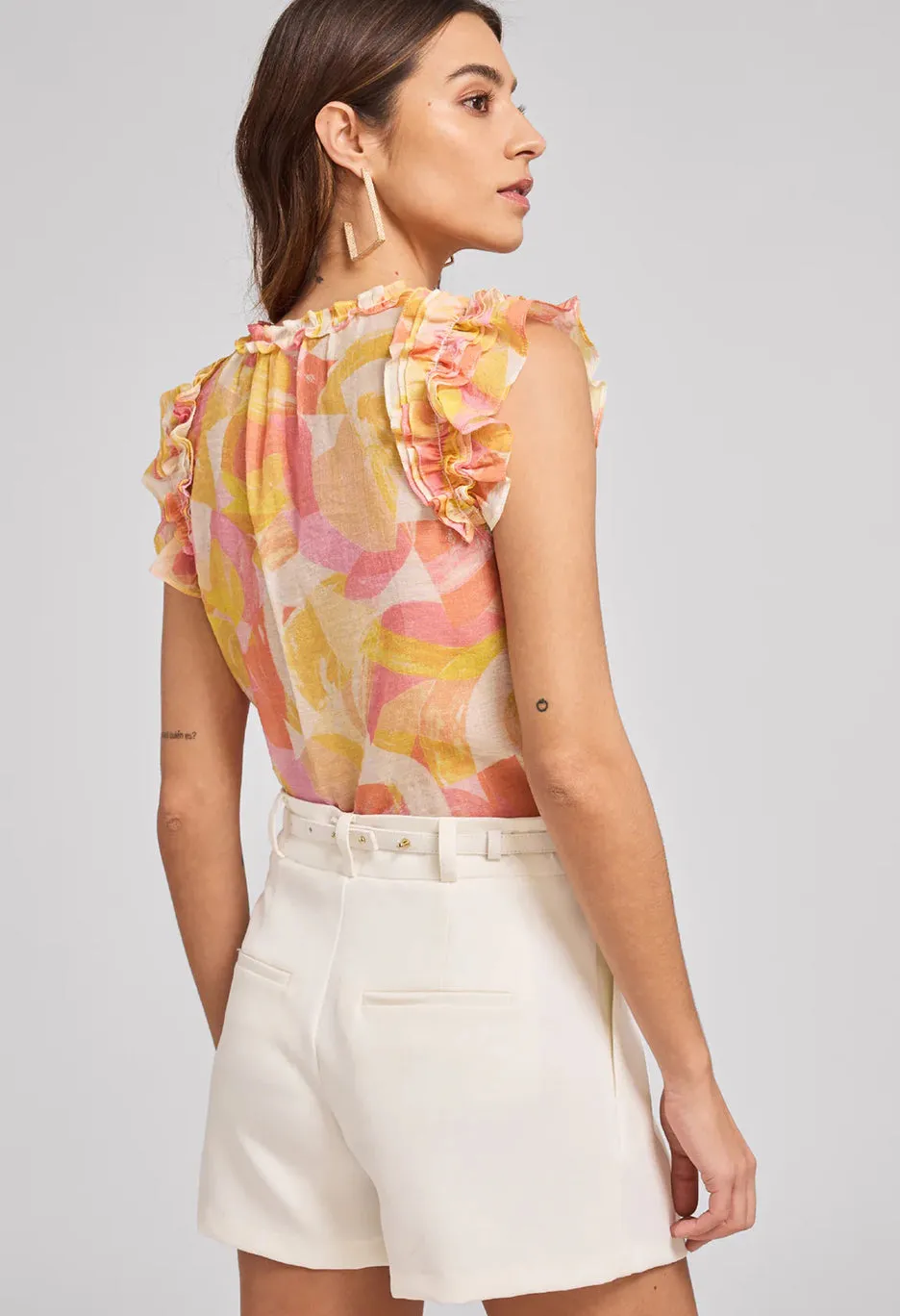 Sia Abstract Voile Blouse