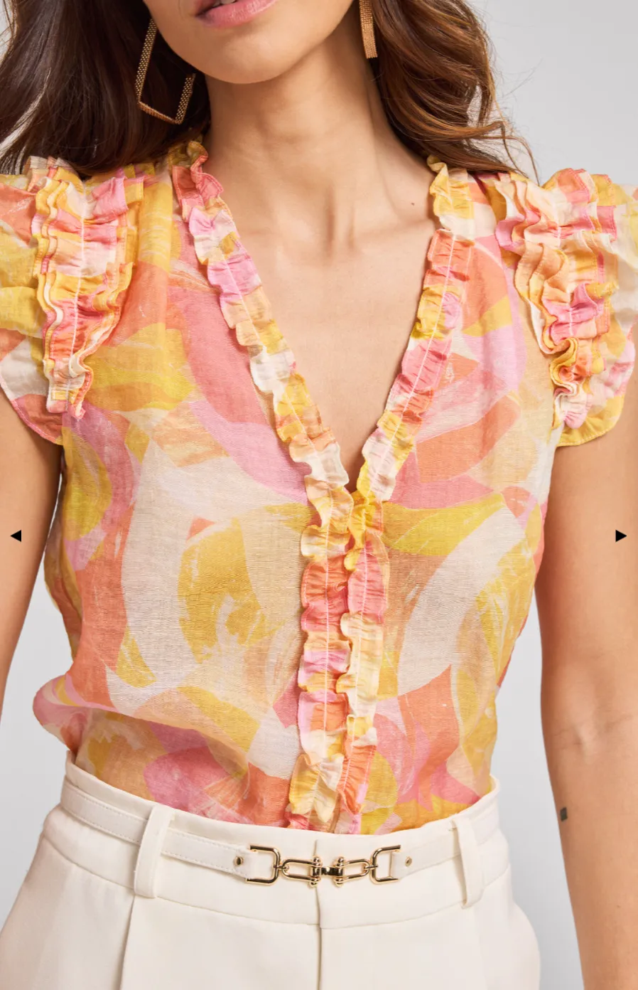 SIA Abstract Voile Blouse