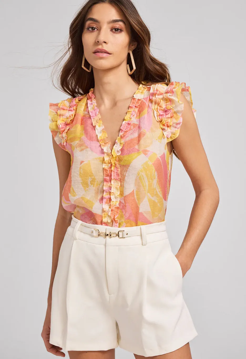 Sia Abstract Voile Blouse