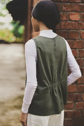 Sleeveless Elastic Waist Blouse