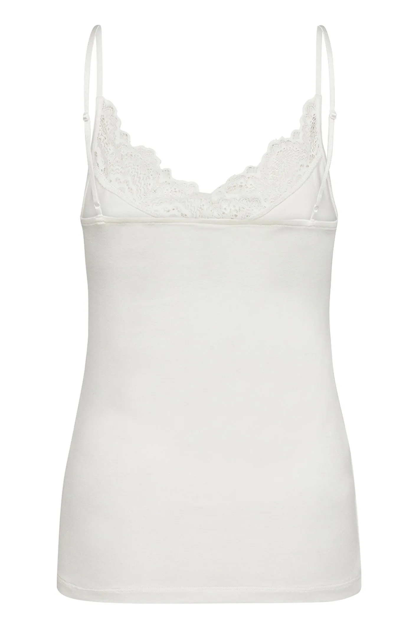 Soya Concept SC-Marica 168 Strap Top with Lace Detailing Off White