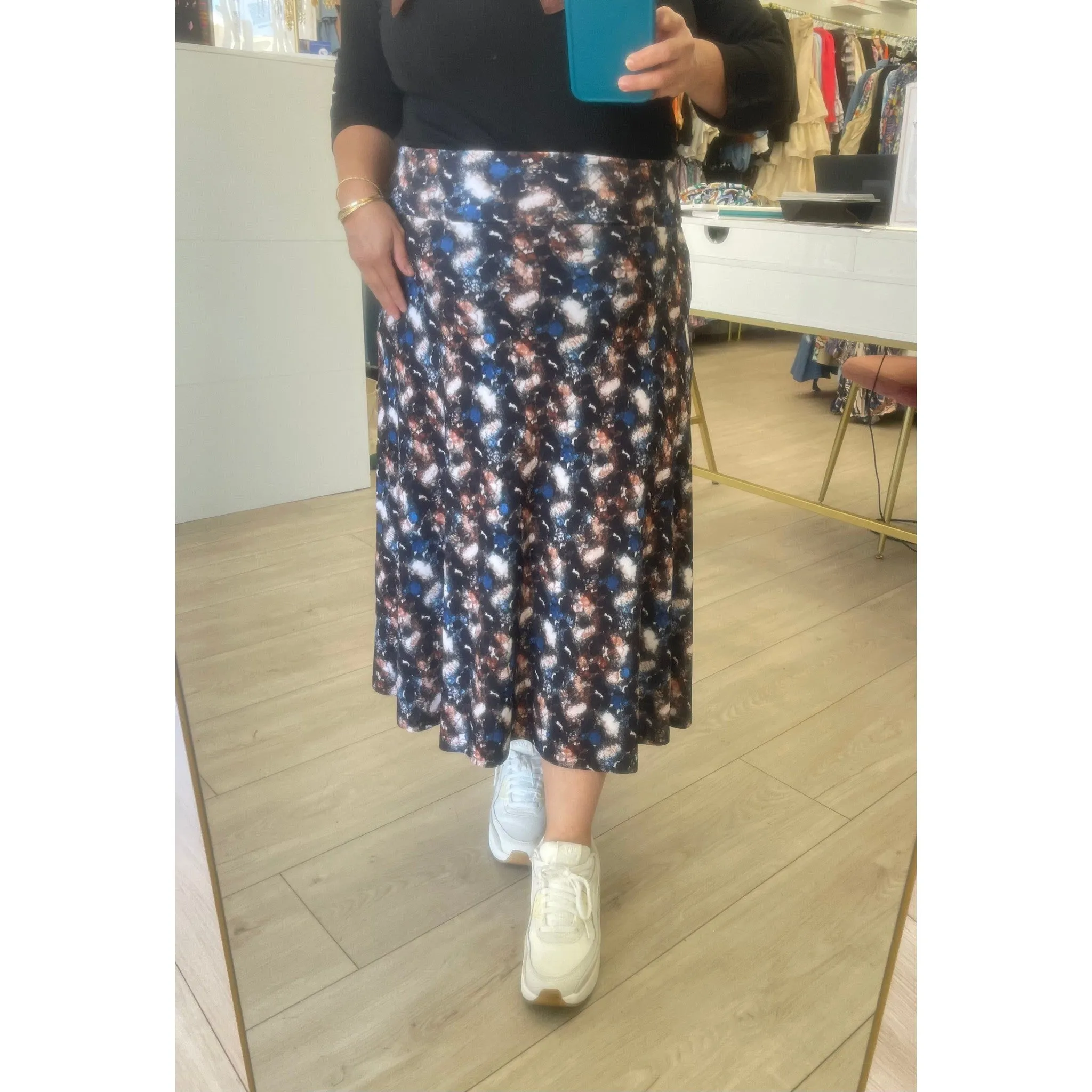 Sway Print Skirt, L-1X