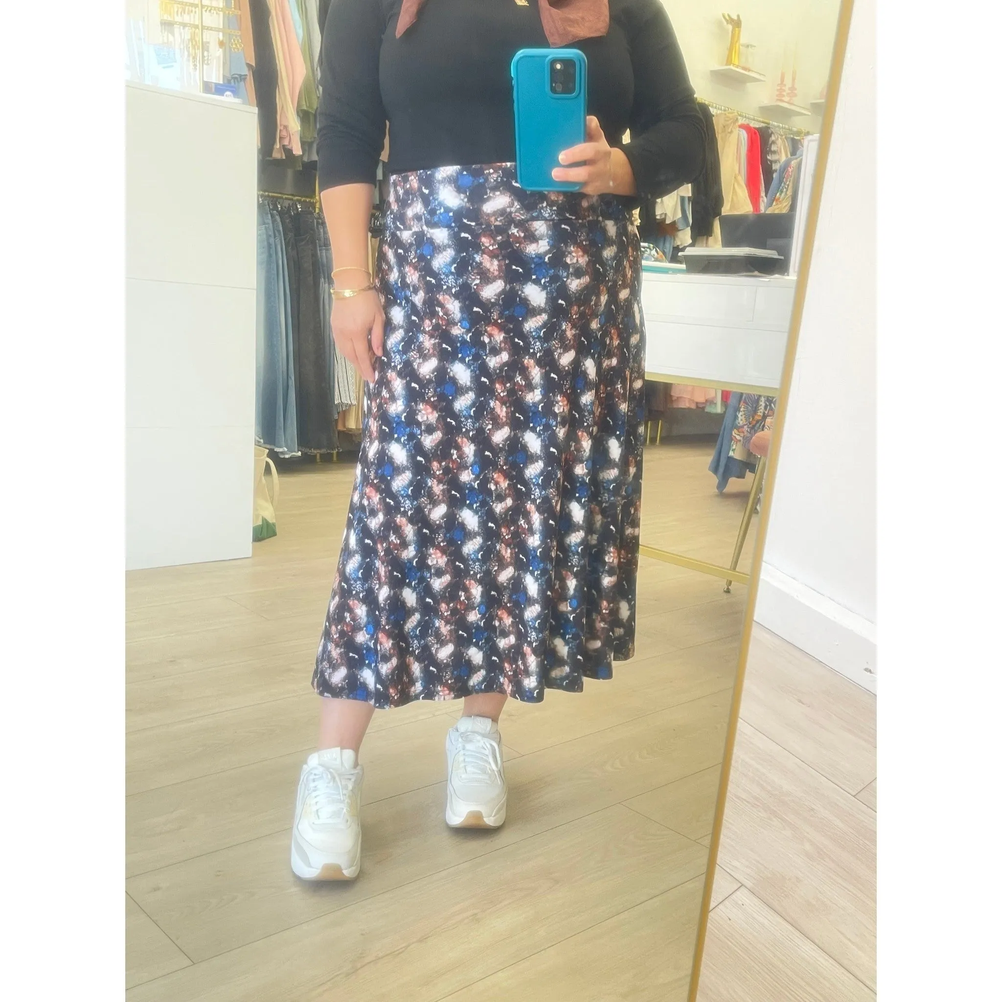 Sway Print Skirt, L-1X