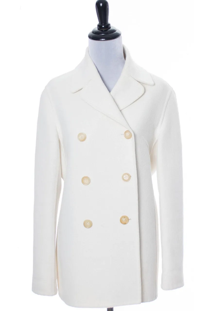 Vintage White Wool Celine Coat Medium