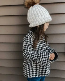 Waldorf Houndstooth Pea Coat