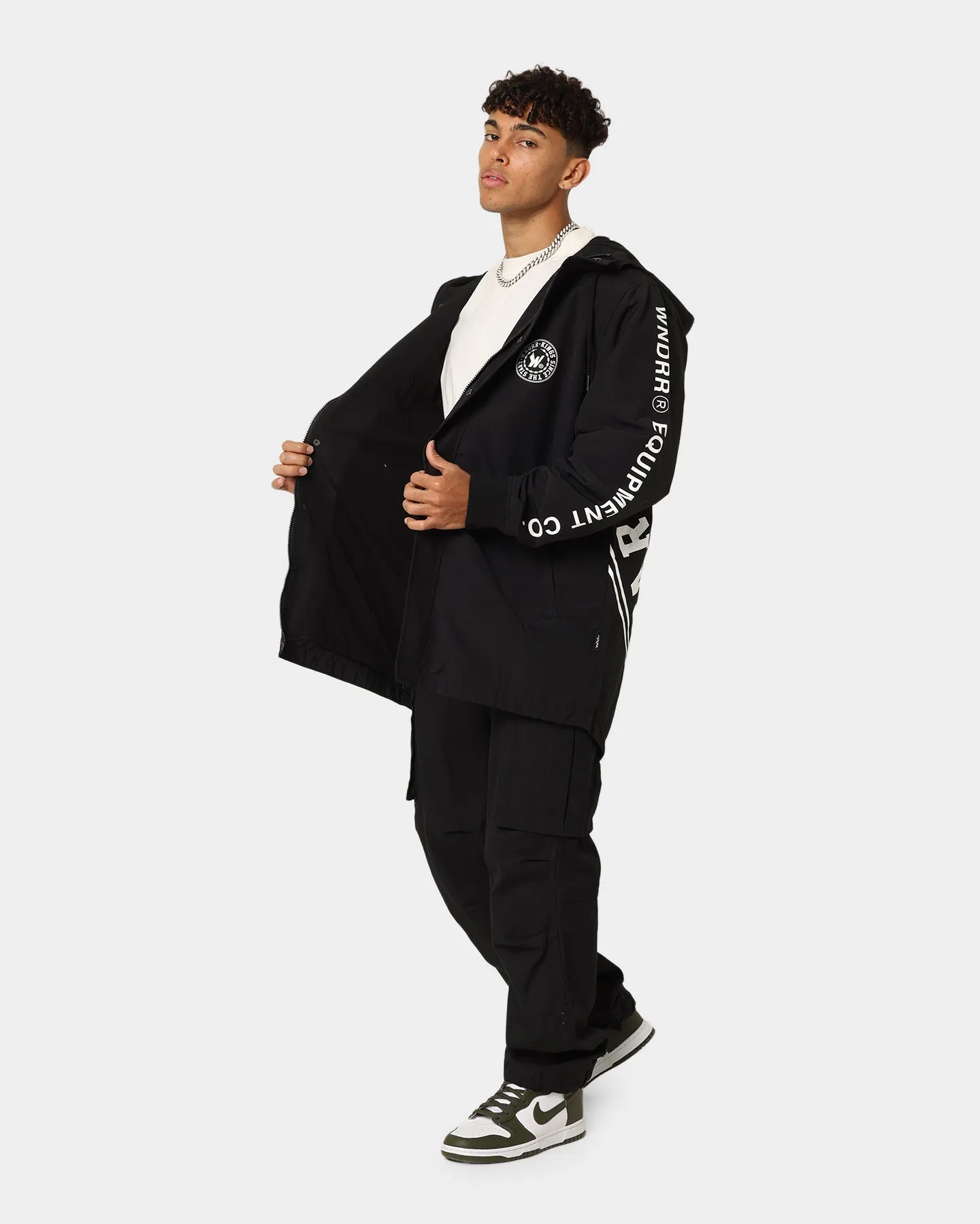 WNDRR Ornament Anorak Jacket Black
