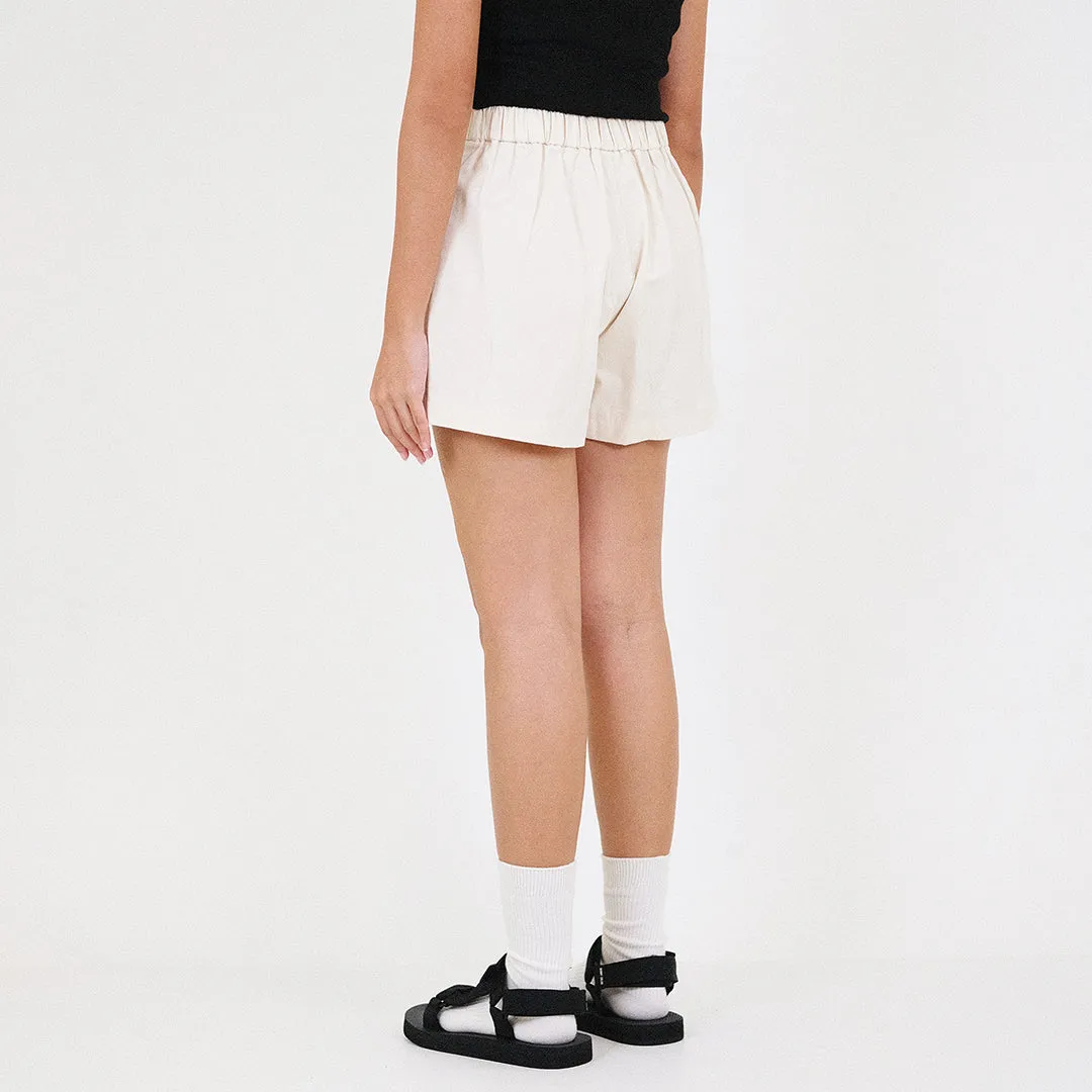 Women Paperbag Shorts - Beige - SW2310134A