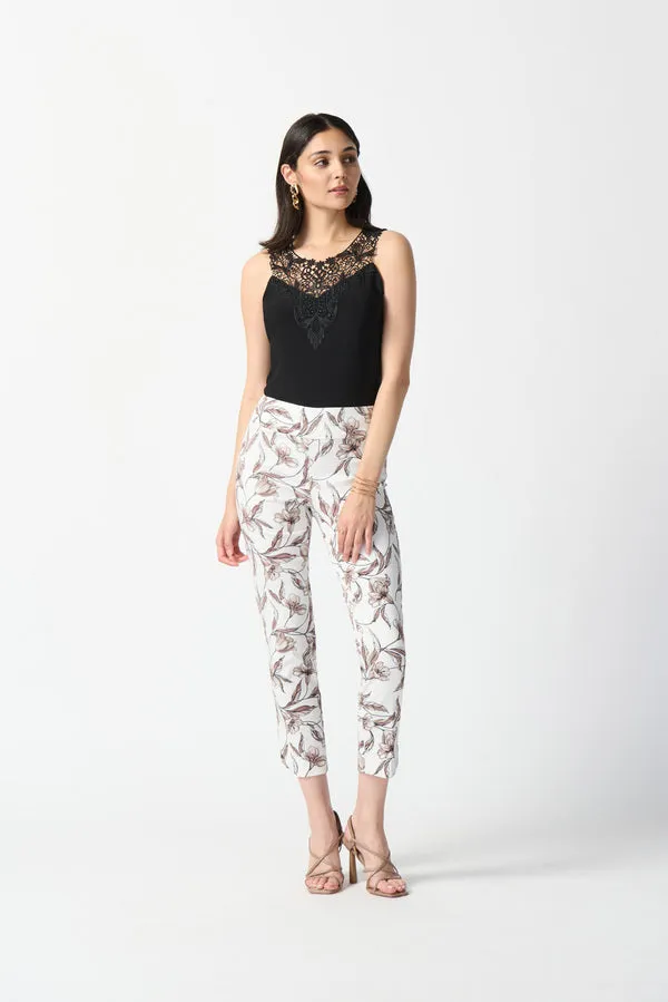 Women's Joseph Ribkoff | Lace Neck Sleeveless Top | Black