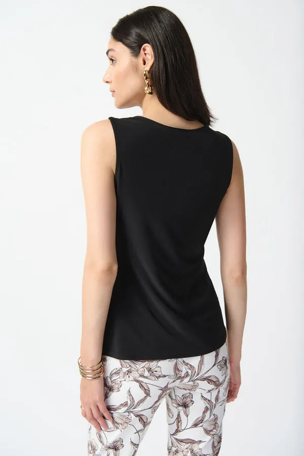 Women's Joseph Ribkoff | Lace Neck Sleeveless Top | Black