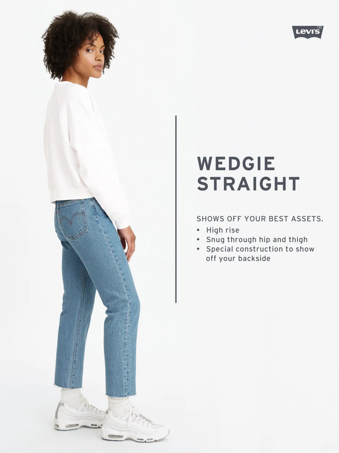 Women's Mid Rise Wedgie Black Bootcut Jeans