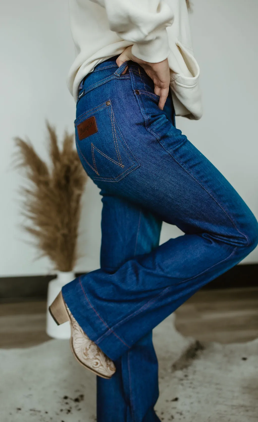 Wrangler Retro Bailey High Rise Boot Cut Trouser Jeans